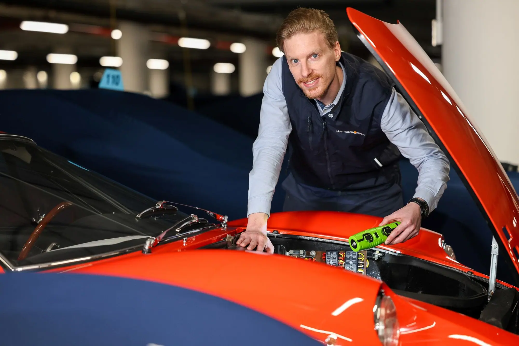 Checking fluids under the bonnet