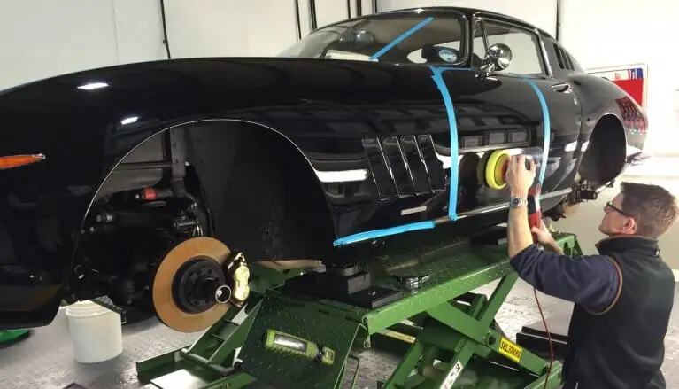 Machine polishing during a correction detail
