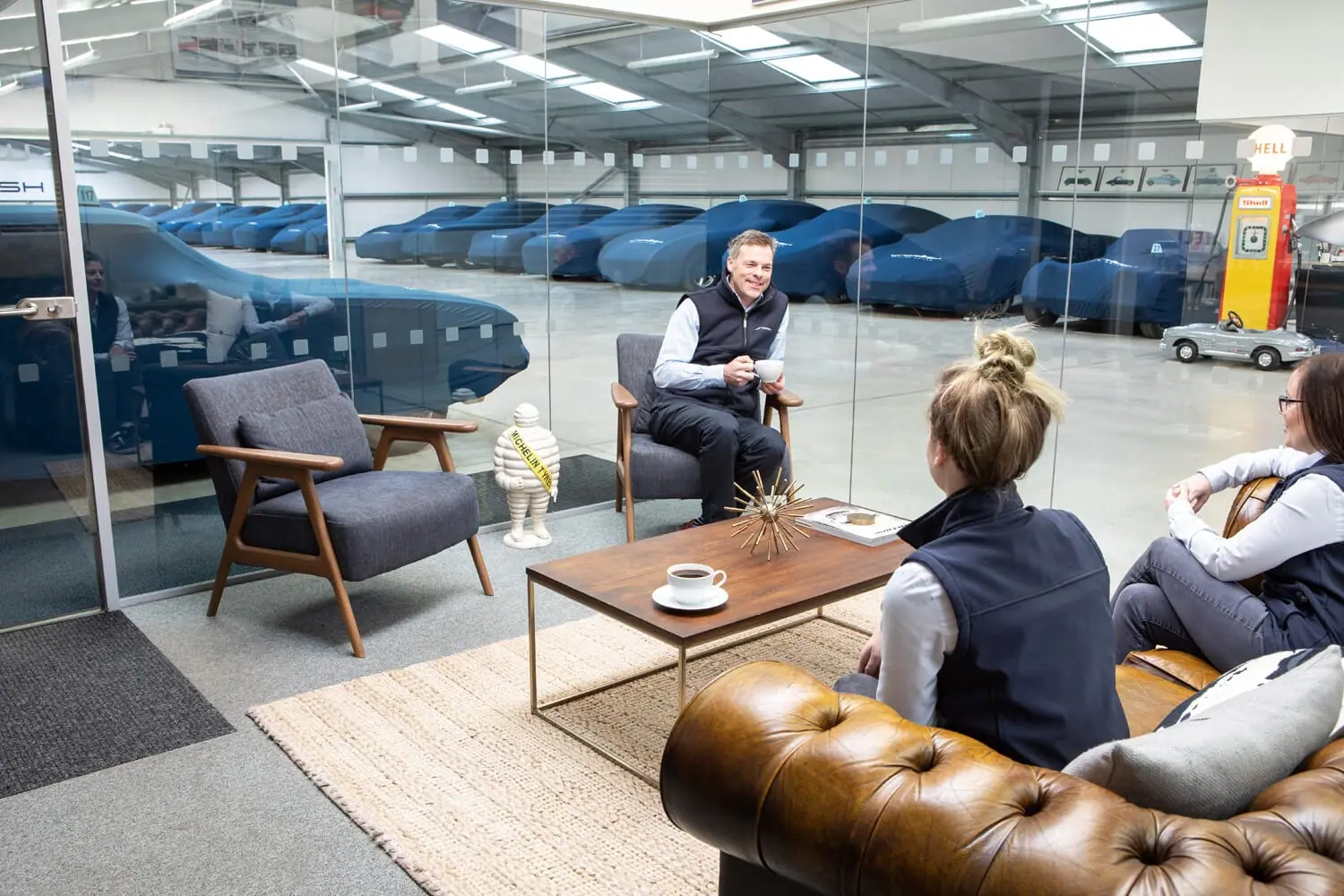 The lounge beside the vault
